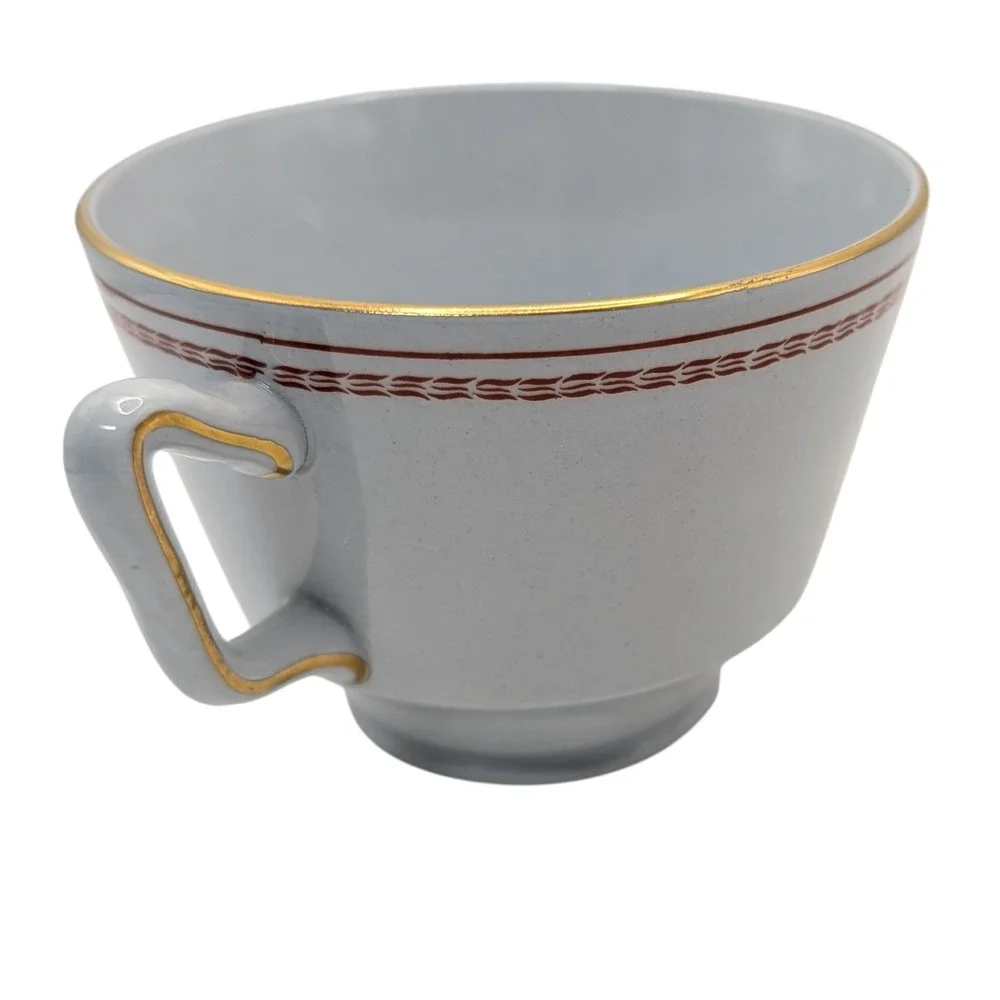 Vintage Spode Trade Winds Teacup Iron Red England‎ Mid Century Modern W128